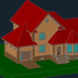 3D Модель дом с эркером