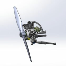 Авиационный двигатель М-11 3D модель