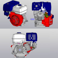 Двигатель Honda GX340 3D модель