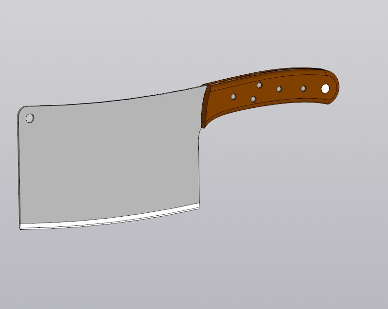 Кухонный нож - топорик - Чертежи, 3D Модели, Проекты, Бесплатно