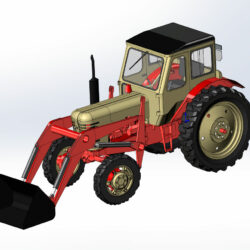3d модель трактор МТЗ-52