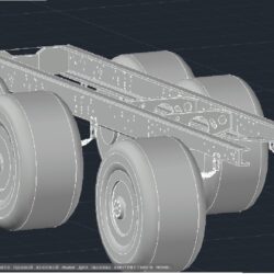 3D модель рамы ЗИЛ 157