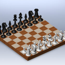 Шахматная доска с фигурами (шахматы)