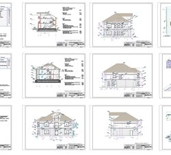 Рабочий проект двухэтажного жилого дома (раздел АР)