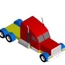 Деревянная игрушка грузовик