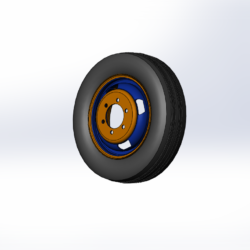 3D модель колеса с диском Газель 3302