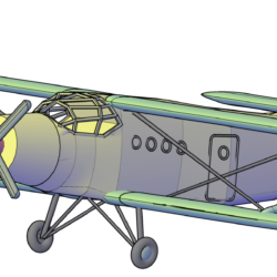 3Д модель самолета АН-2