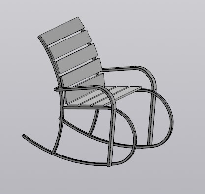 Кресло качалка из труб - Чертежи, 3D Модели, Проекты, Интерьер и мебель
