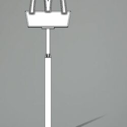 3D модель мачты с логотипом