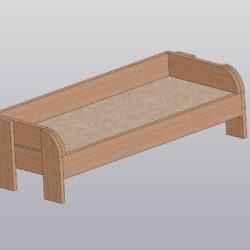 Кровать с бортиками из массива сосны (размер ложа 2000х800мм)