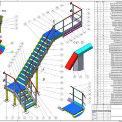 Маршевая лестница (сварная конструкция)
