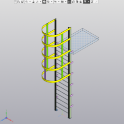 Параметрическая модель вертикальной лестницы