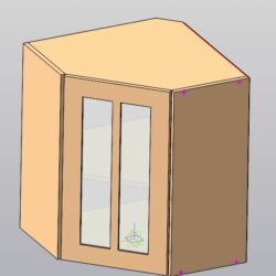 Шкаф кухонный угловой навесной (ДхШхВ) 60х60х72 [см]