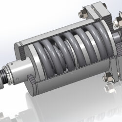 3D модель демпфера пружинного привода конвертера вместимостью 350 т