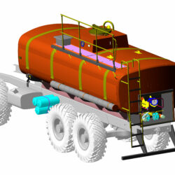3D модель АТЗ-12 на базе шасси КАМАЗ