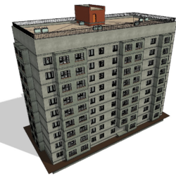 Модель 9-ти этажного жилого многоквартирного дома