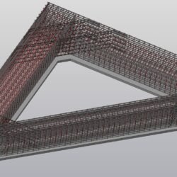 3D модель пересечения корончатых балок
