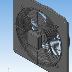 Вентилятор осевой YWF-300 с монтажной панелью