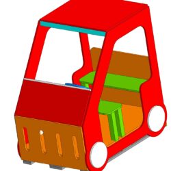 Машинка для детской площадки из фанеры и бруса