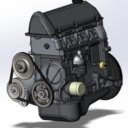 Двигатель ВАЗ 2106 в 3D