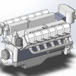 Габаритная модель двигателя ЯМЗ 8502
