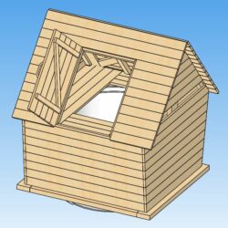 Колодец (домик колодца деревянный) вариант 1