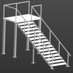Лестница Н2430мм 15 ступеней-h150мм