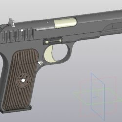 3D Модель пистолета ТТ обр. 1933 г доработка