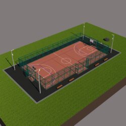 Модель и проект универсальной спортивной площадки