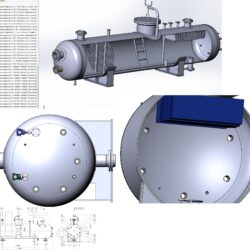 3D модель сепаратора НГС-6,3-1200 установленного на установке