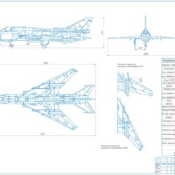 Чертёж общего вида истребителя-бомбардировщика Су-17М4