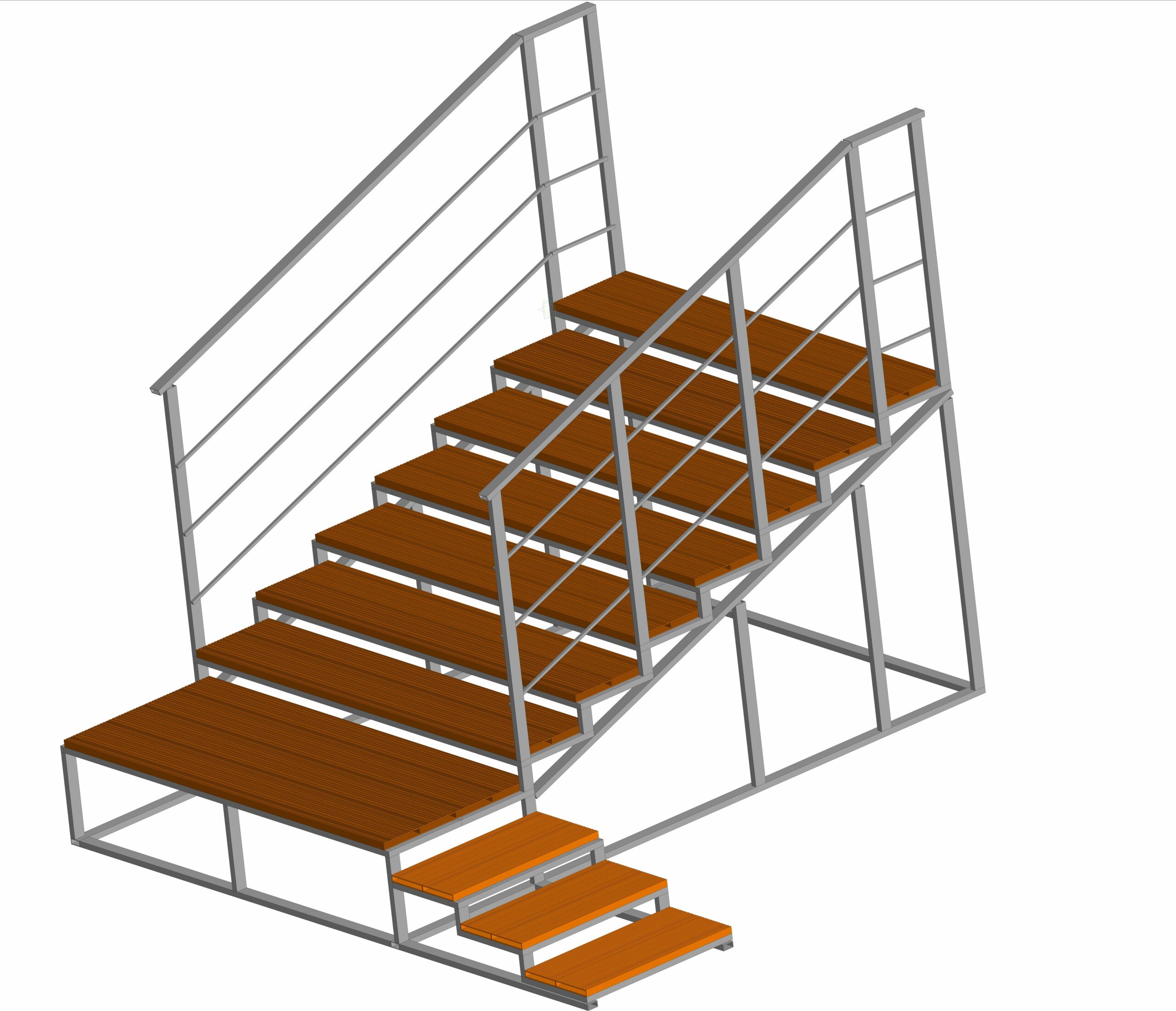 Модель лестницы для дома - Чертежи, 3D Модели, Проекты, Лестницы