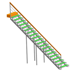Лестница металлическая высотой 4815 мм
