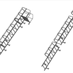 Пожарная лестница по ГОСТ Р 53254-2009 (3Д-модель и чертежи)