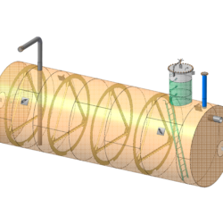 Емкость подземная типа ЕП-63 для хранения воды и нефтепродуктов