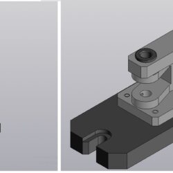 Кондуктор для сверления отверстия диаметром 13 мм на детали "рычаг"