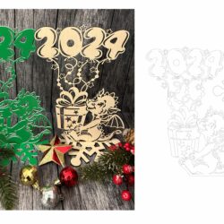 Подставка новогодняя "Дракоша на снежинке"