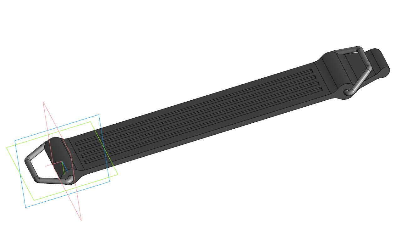 Резиновый ремень крепления бачка омывателя ВАЗ 2101 - Чертежи, 3D .
