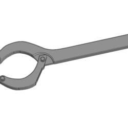 Раздвижной ключ под круглые шлицевые гайки (ознакомительная примерная модель)