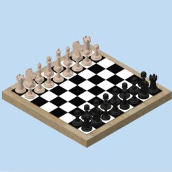 Шахматы 3Д сборка, включая детали
