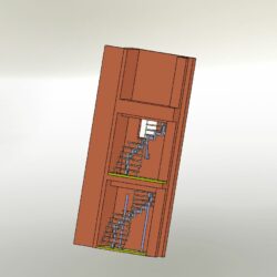 Лестница в помещение из стандартных элементов типа "Престиж"