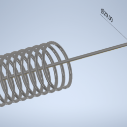 Теплообменник спиральный из трубы 20 (параметрический)