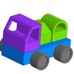 Грузовичок сборочная 3D модель для детей