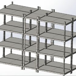 Стеллаж модульный для складирования и хранения изделий из металла