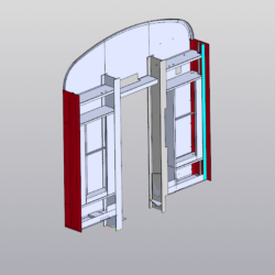 3D модель торцевой стенки пассажирского вагона мод.61-931