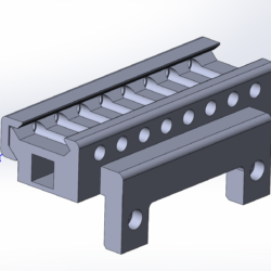 3D модель бокового кронштейна для СКС, с обратным креплением Пикатинни