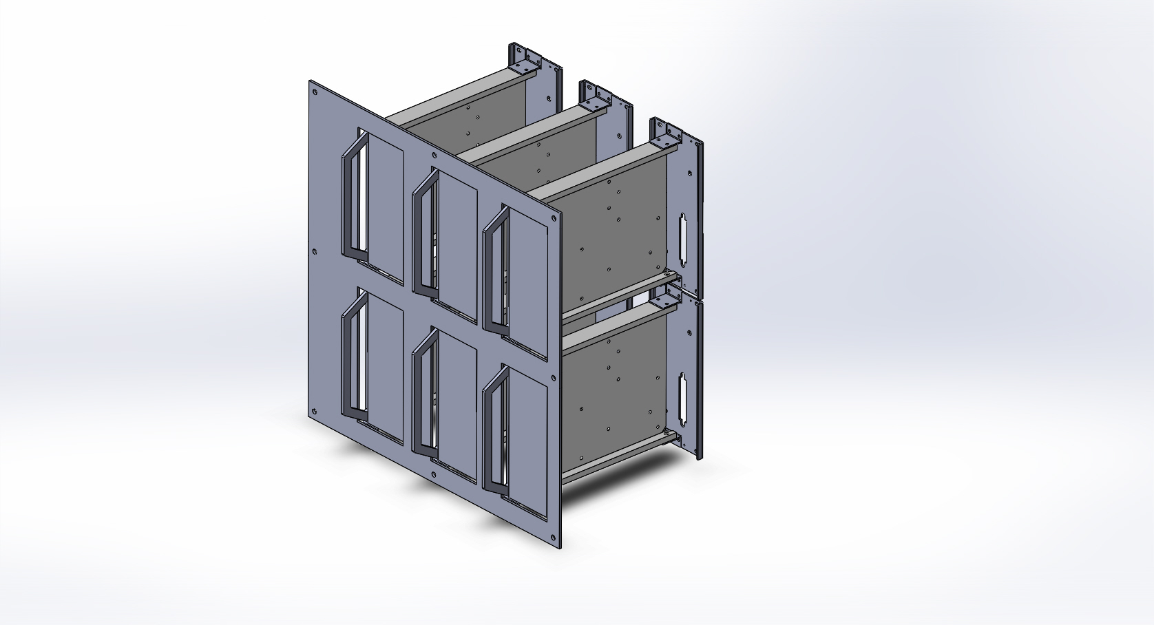 Блок шкафа 40U - Чертежи, 3D Модели, Проекты, Приборостроение