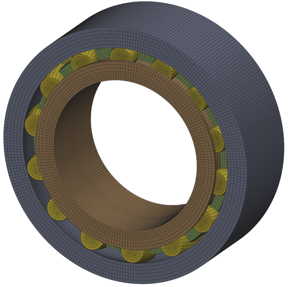 Конечно-элементная модель подшипника NTN_23140EMD1 - Чертежи, 3D Модели,  Проекты, Детали машин