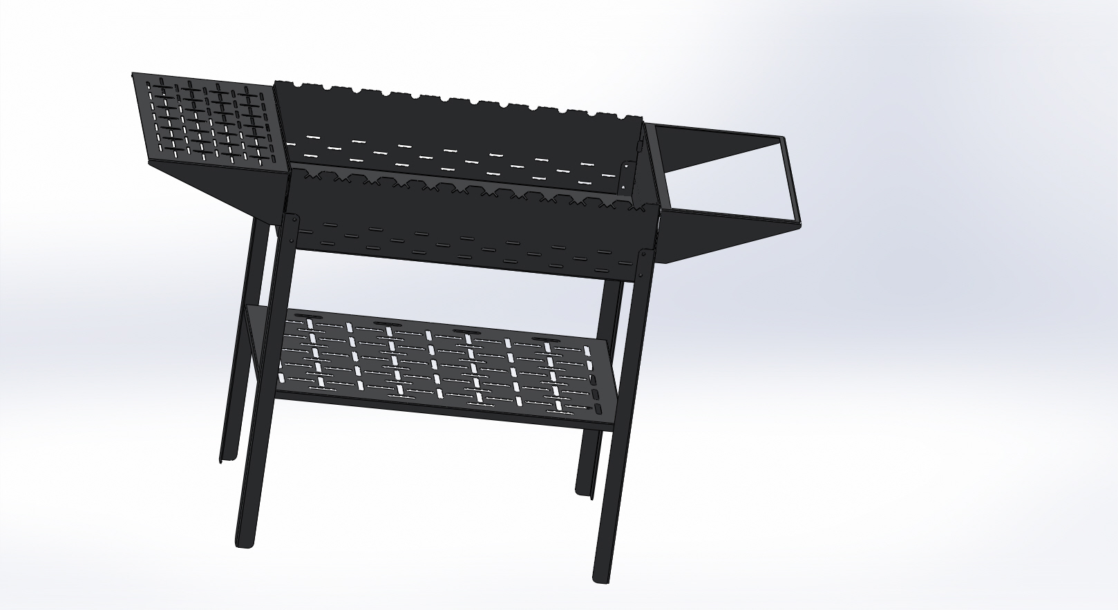 Мангал 1154х425х714 - Чертежи, 3D Модели, Проекты, Лазерная и ...
